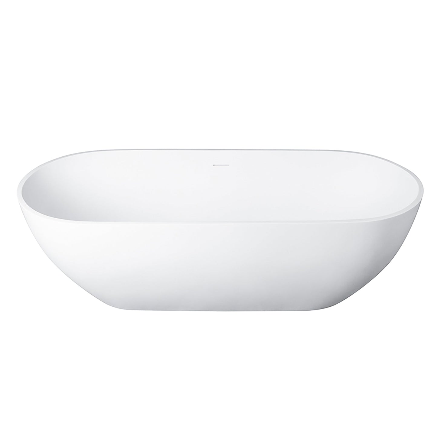 Ryder Solid Surface Soaking Bathtub with Drain and Integrated Overflow