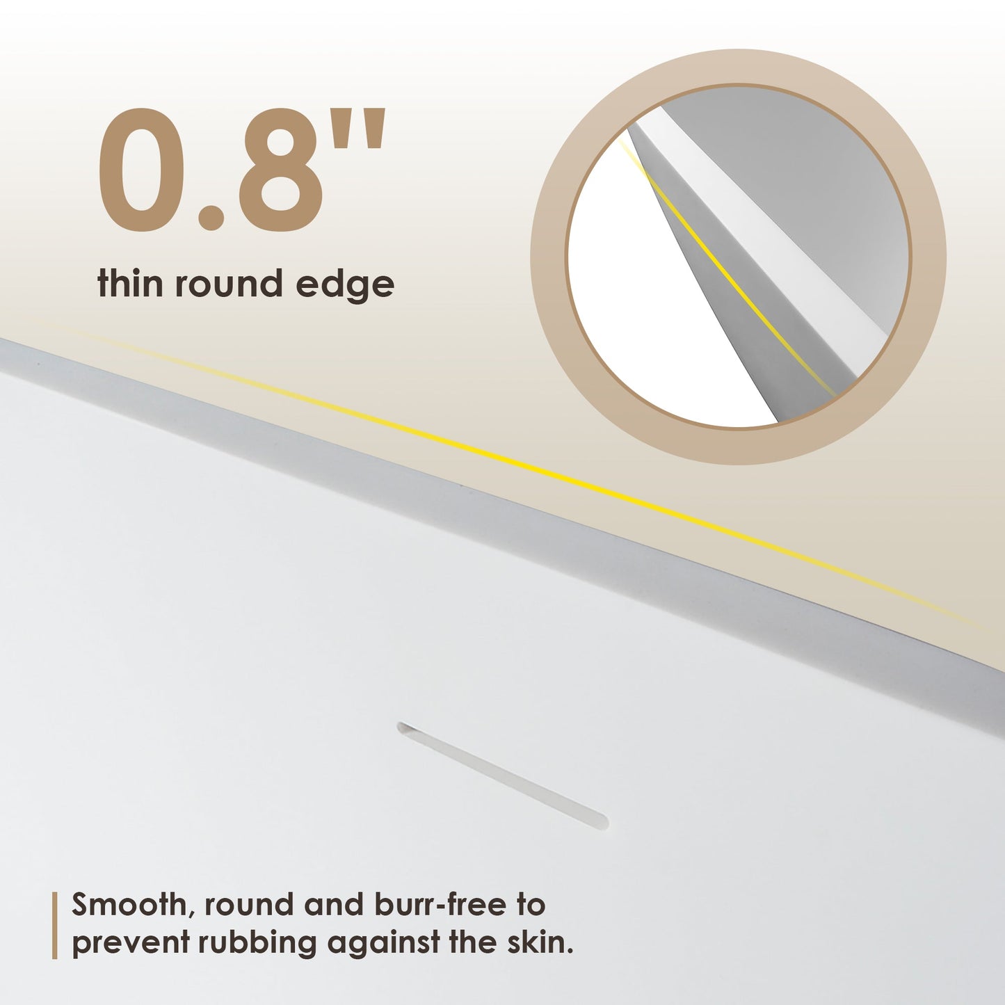 Ryder Solid Surface Soaking Bathtub with Drain and Integrated Overflow