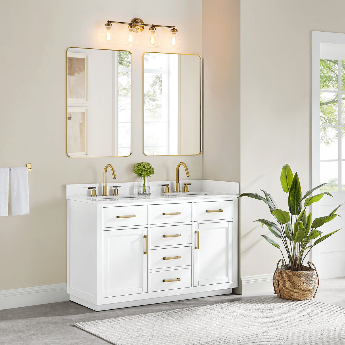Gavino 54" double vanity with top