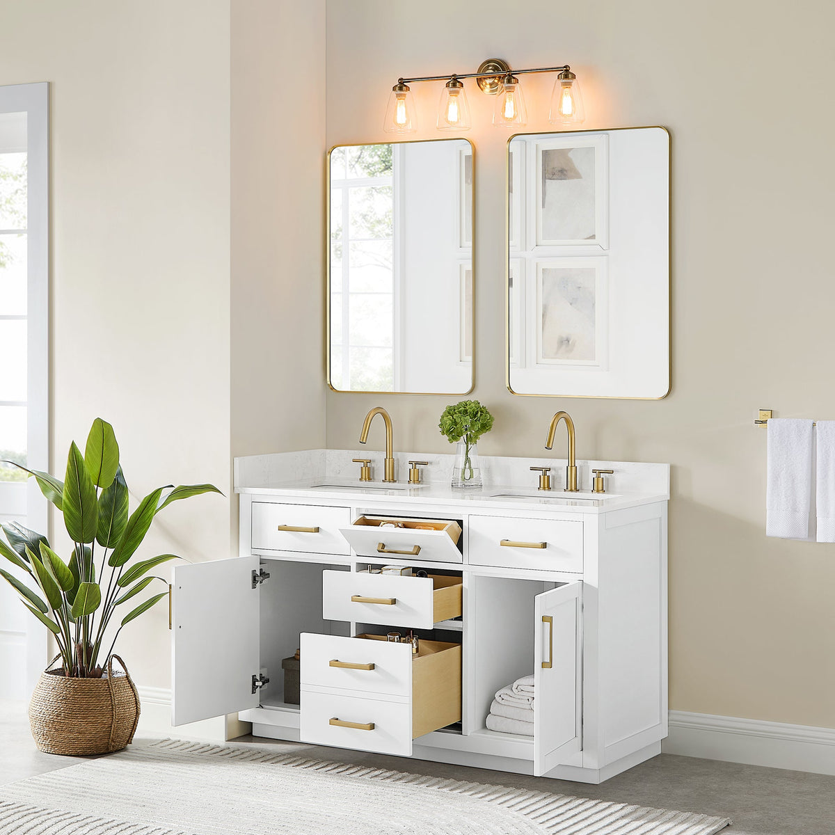 Gavino 54" double vanity with top