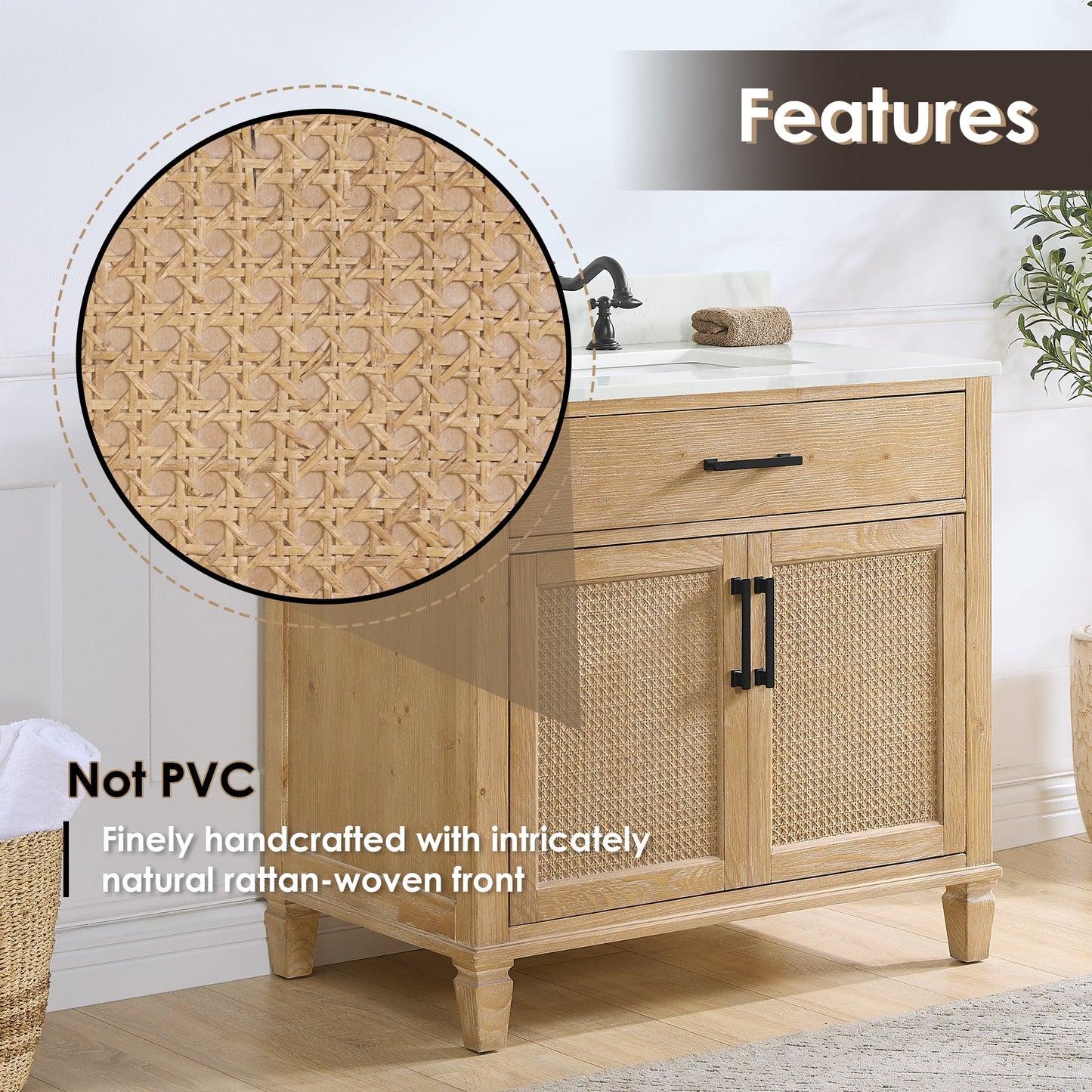 Solana 36" Single Vanity With Top