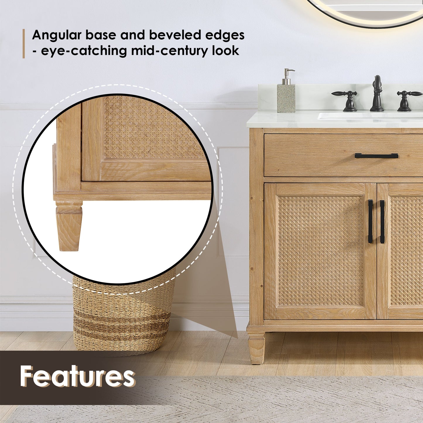 Solana 36" Single Vanity With Top