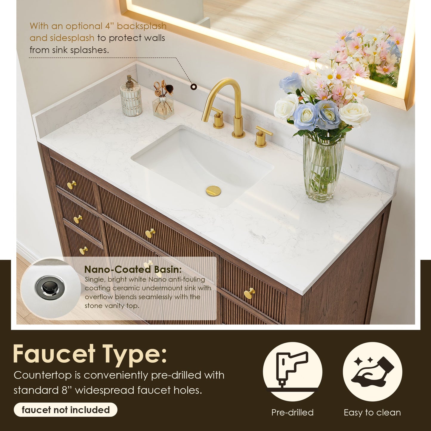 Cerrito 48" Single Vanity With Top
