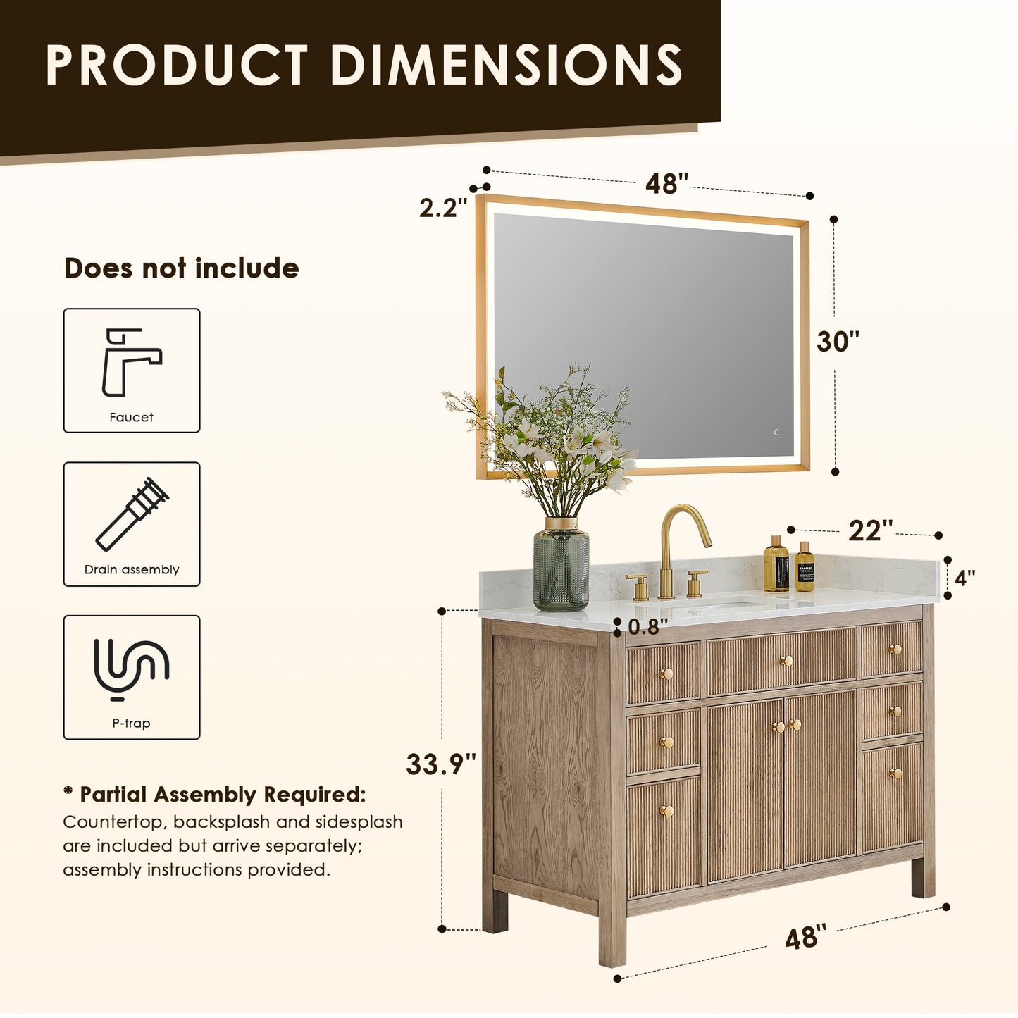 Cerrito 48" Single Vanity With Top