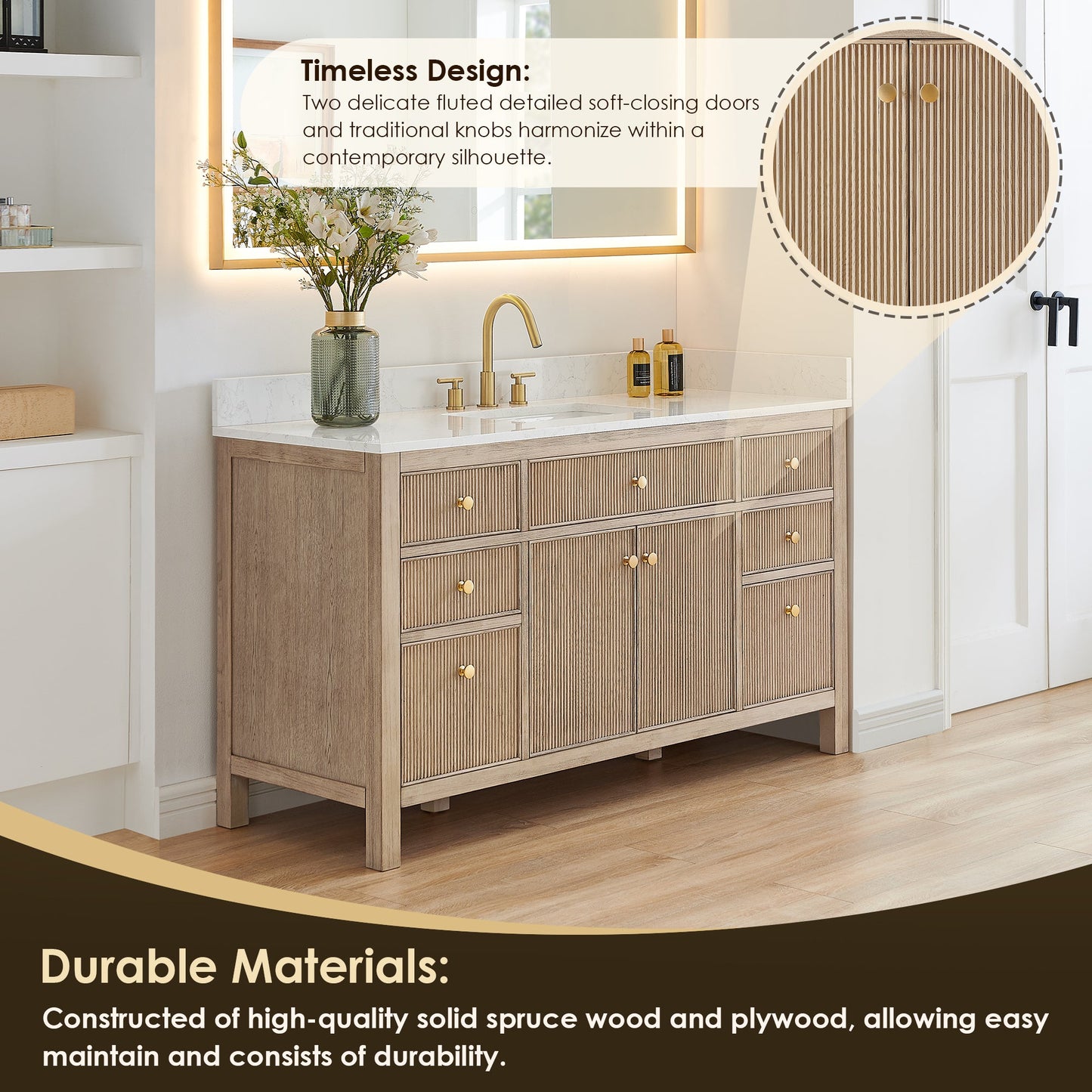 Cerrito 60" Single Vanity with Top