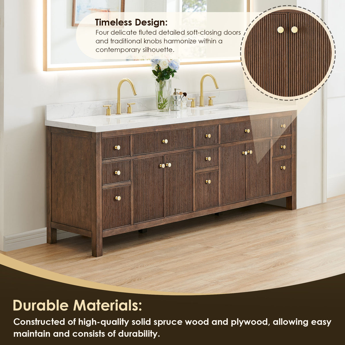 Cerrito 84" Double Vanity with Top