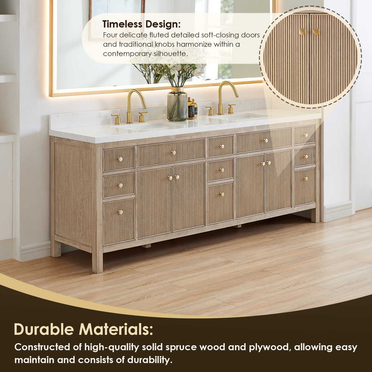 Cerrito 84" Double Vanity with Top
