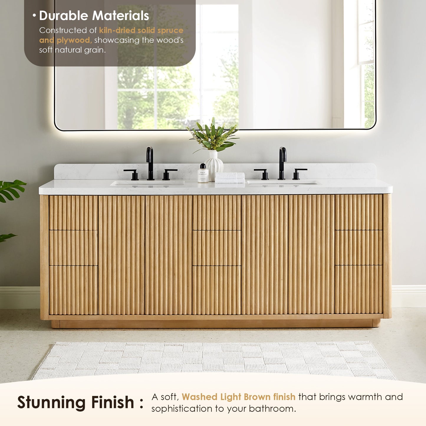 Clayton 84" Double Vanity with Top