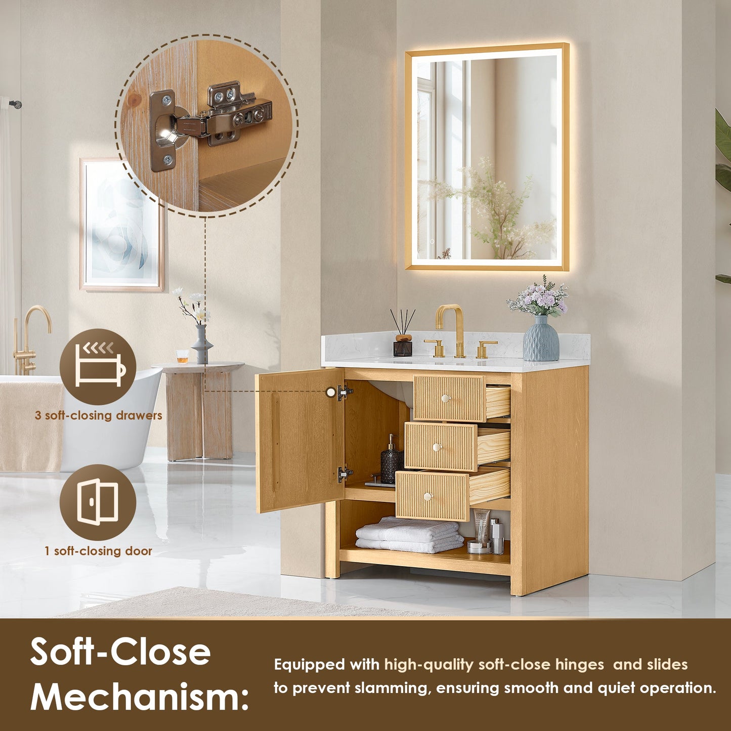 Cecil 36"/48"/60"/72" Single/Double Vanity with Top