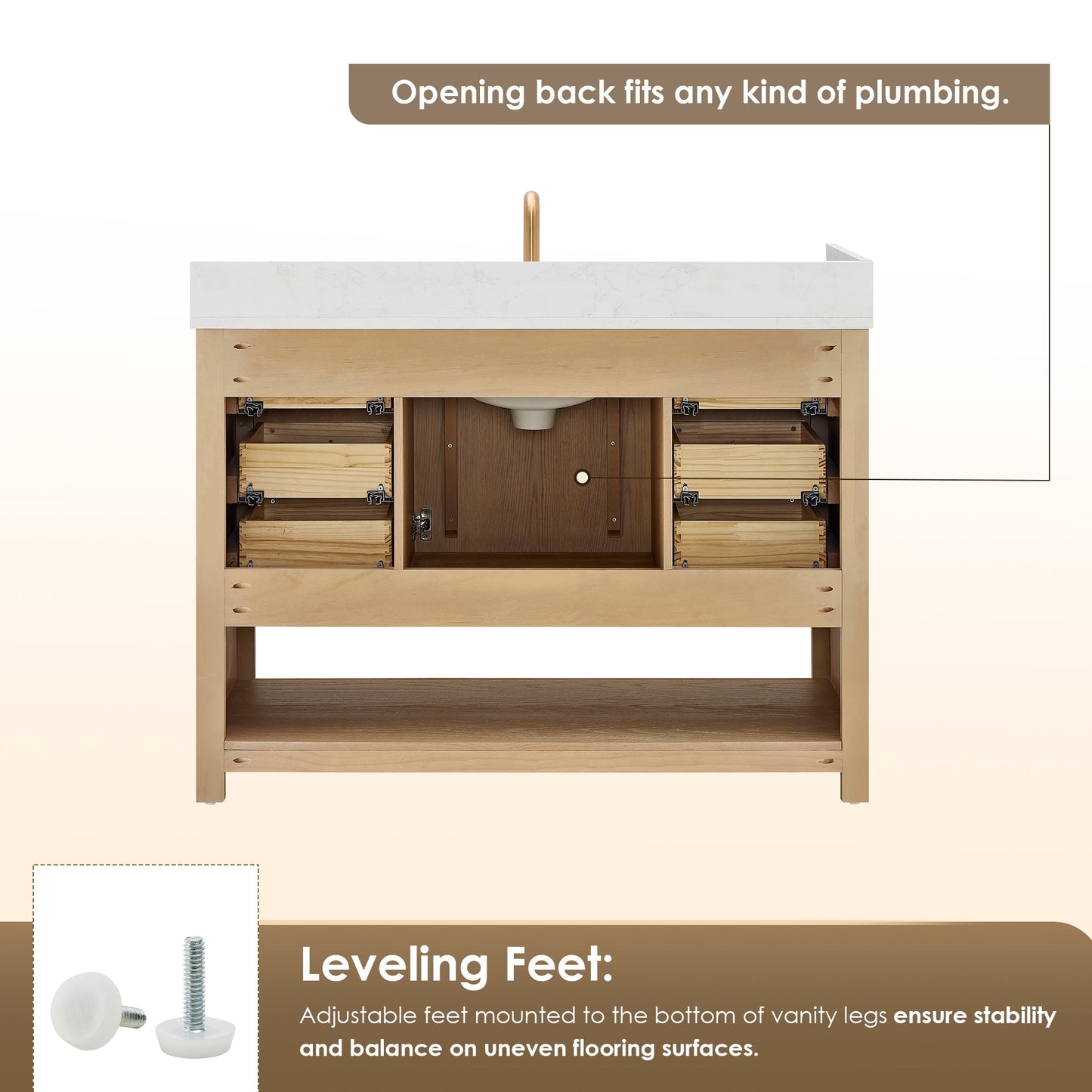 Cecil 36"/48"/60"/72" Single/Double Vanity with Top