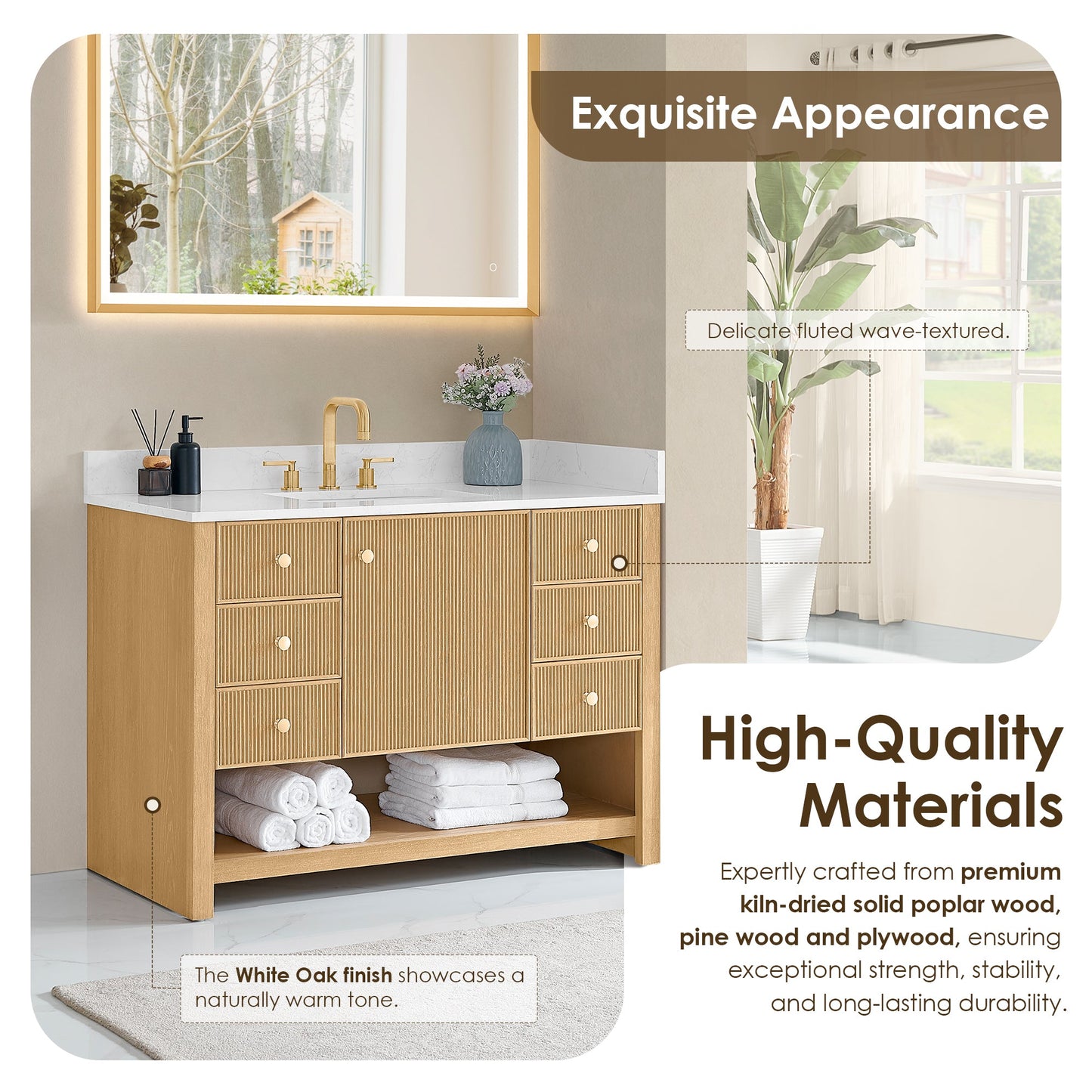 Cecil 36"/48"/60"/72" Single/Double Vanity with Top