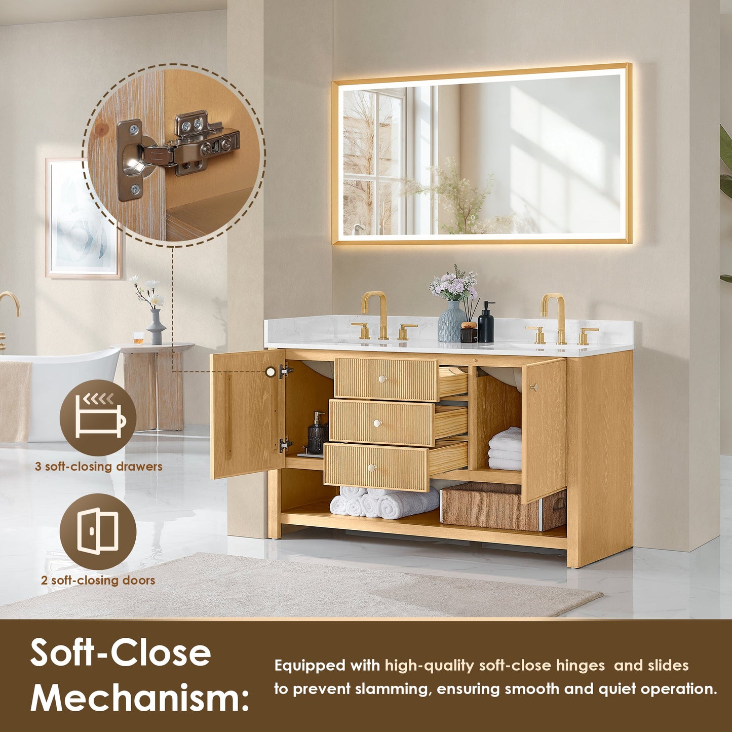 Cecil 36"/48"/60"/72" Single/Double Vanity with Top