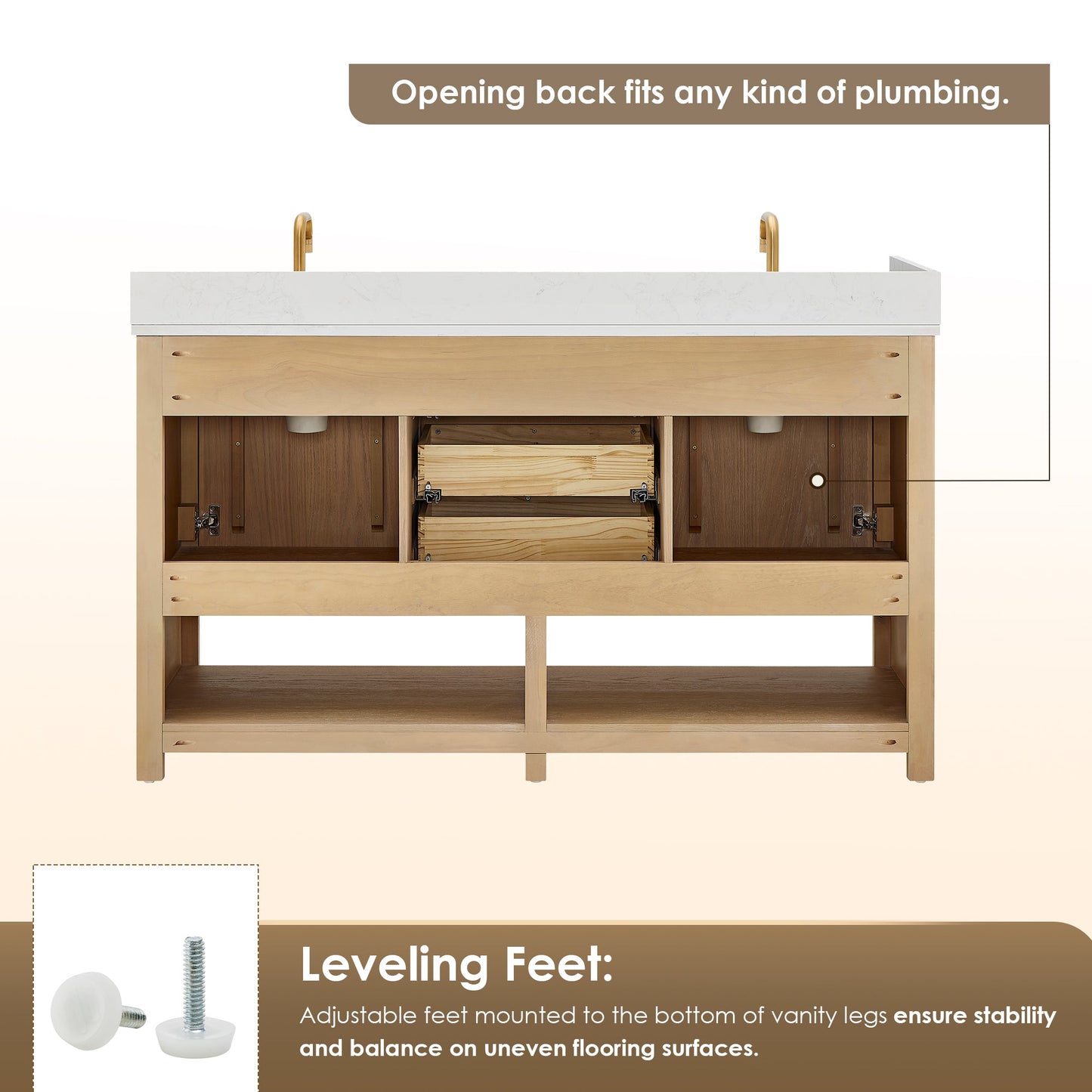 Cecil 36"/48"/60"/72" Single/Double Vanity with Top