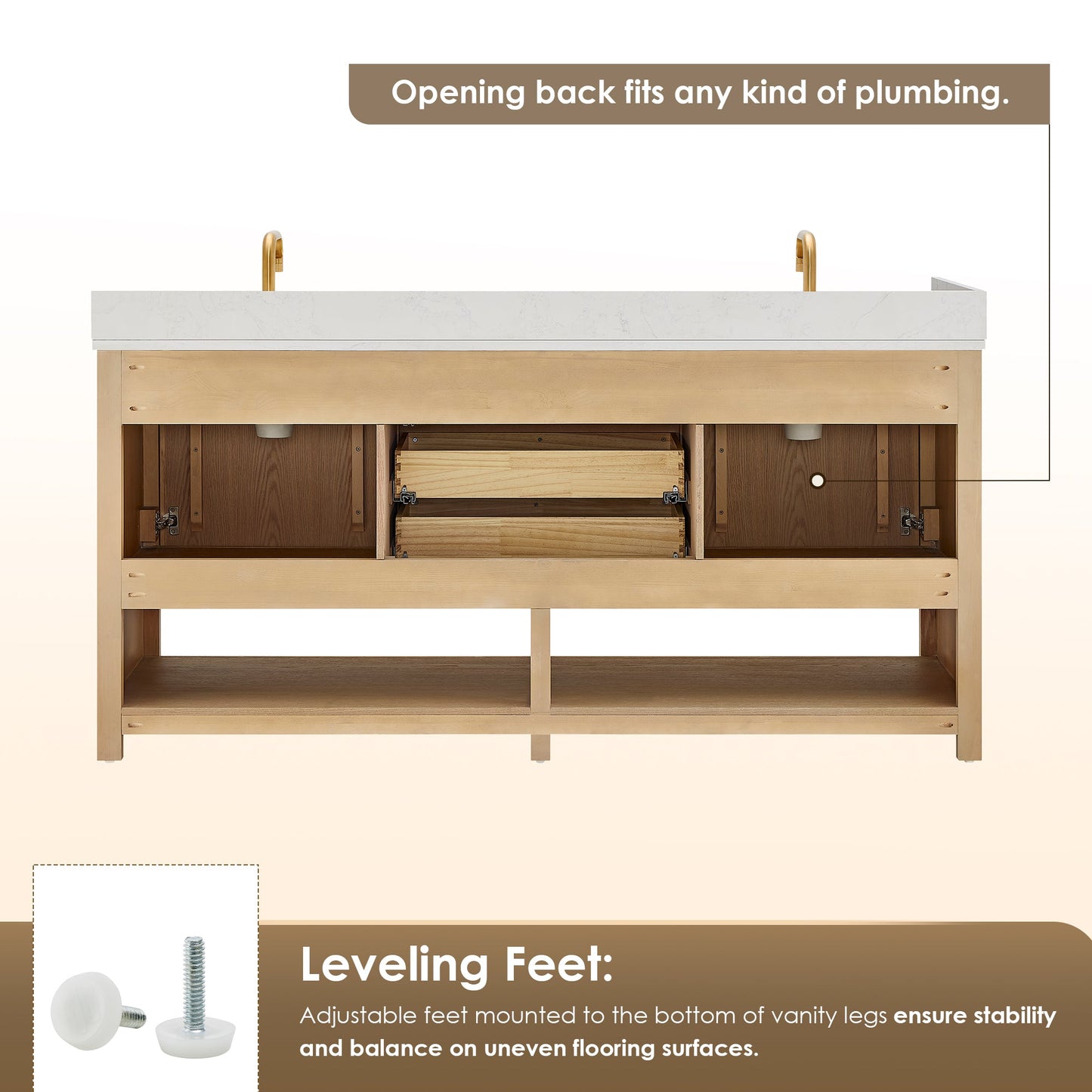 Cecil 36"/48"/60"/72" Single/Double Vanity with Top