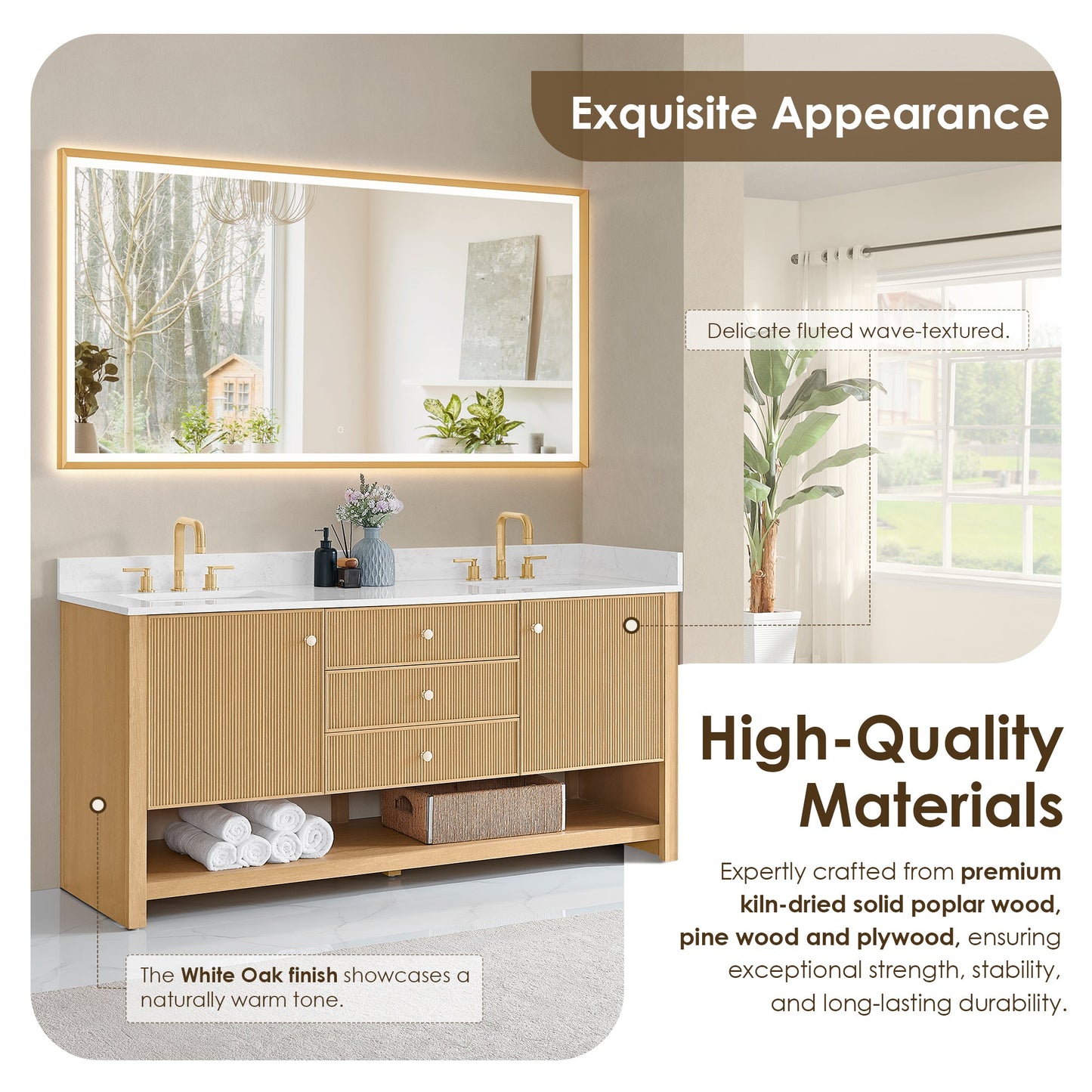 Cecil 36"/48"/60"/72" Single/Double Vanity with Top