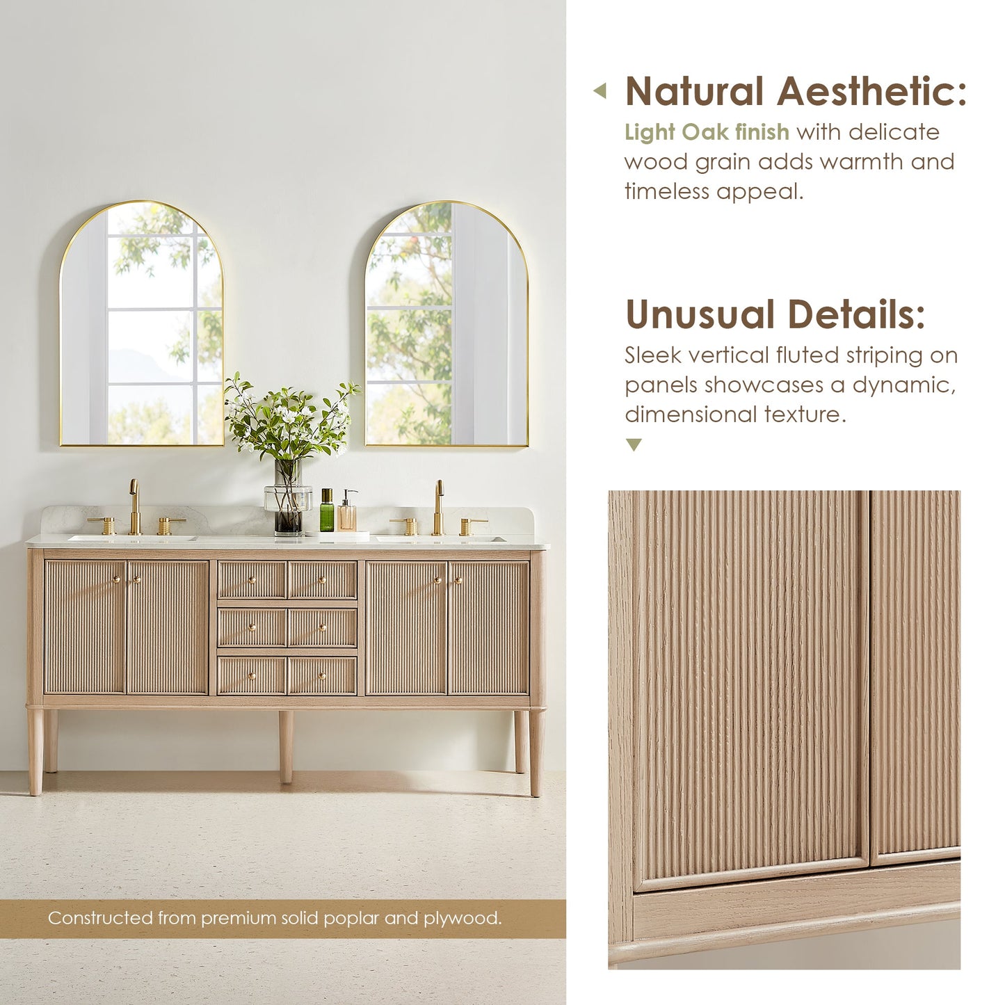 Blaise 48"/54"/60"/72" Single/Double Vanity with Top
