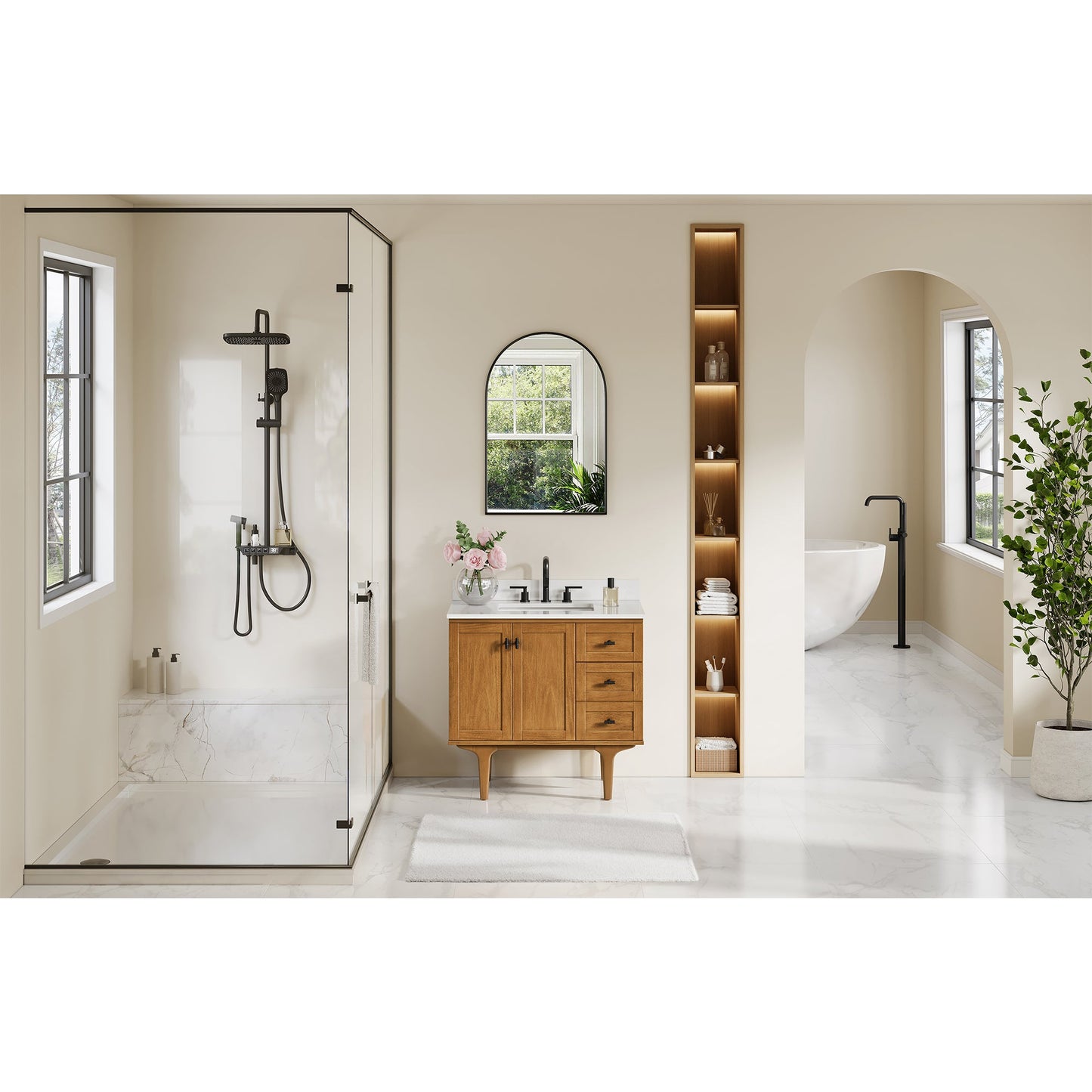 Orasia 36"/48"/60"/72" Single/Double Vanity with Top