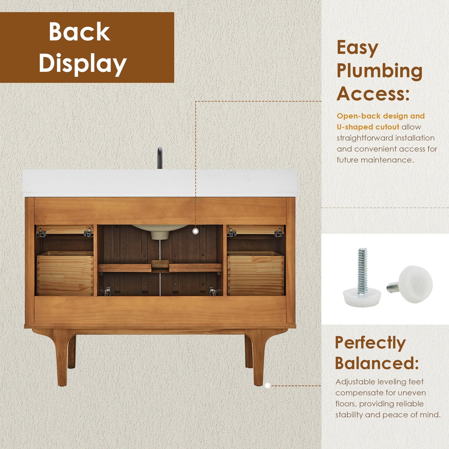Orasia 36"/48"/60"/72" Single/Double Vanity with Top