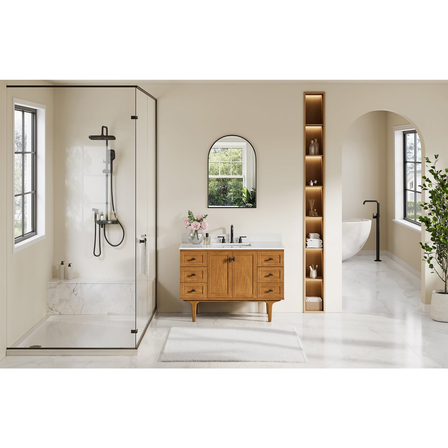 Orasia 36"/48"/60"/72" Single/Double Vanity with Top