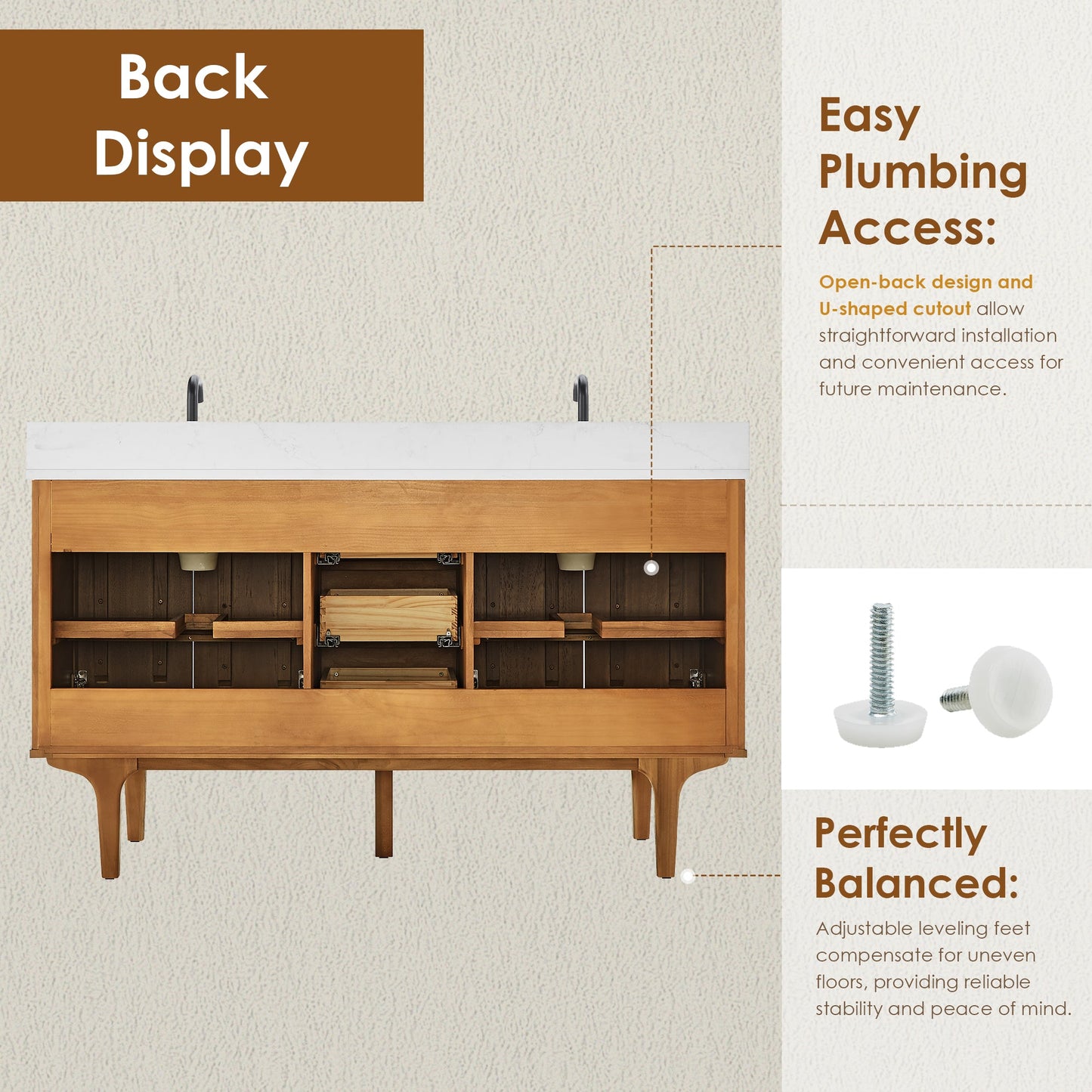 Orasia 36"/48"/60"/72" Single/Double Vanity with Top