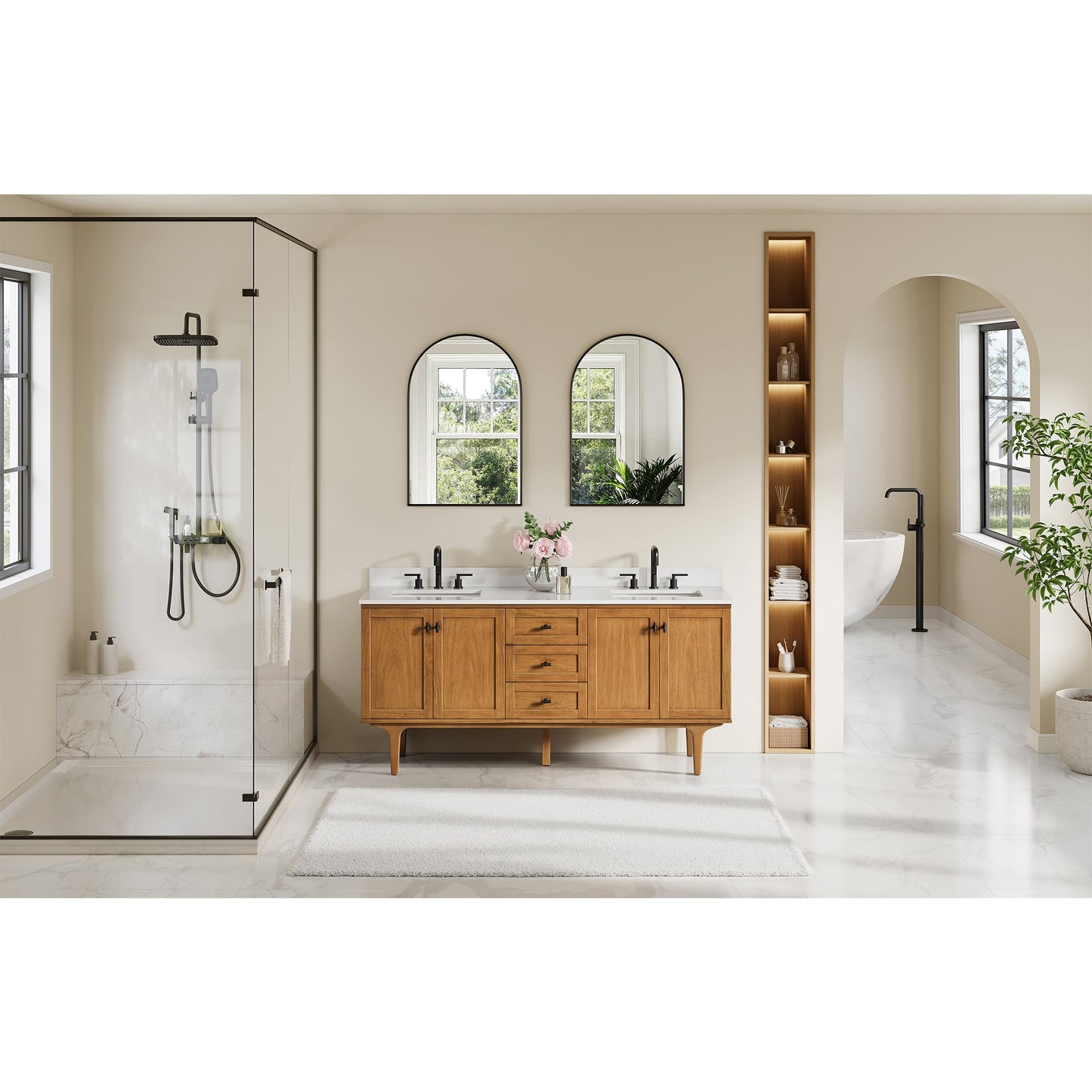 Orasia 36"/48"/60"/72" Single/Double Vanity with Top