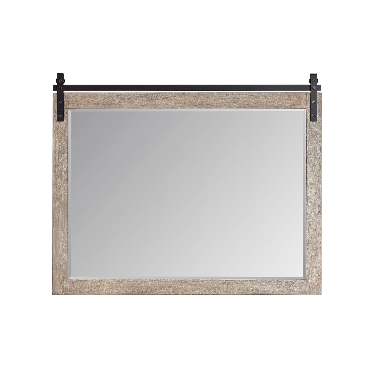 Cortes 48" Rectangular Bathroom Vanity Barndoor Wall Mount Mirror in Grey