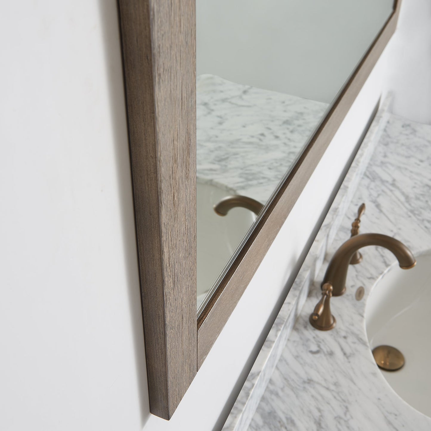 Cortes 48" Rectangular Bathroom Vanity Barndoor Wall Mount Mirror in Grey