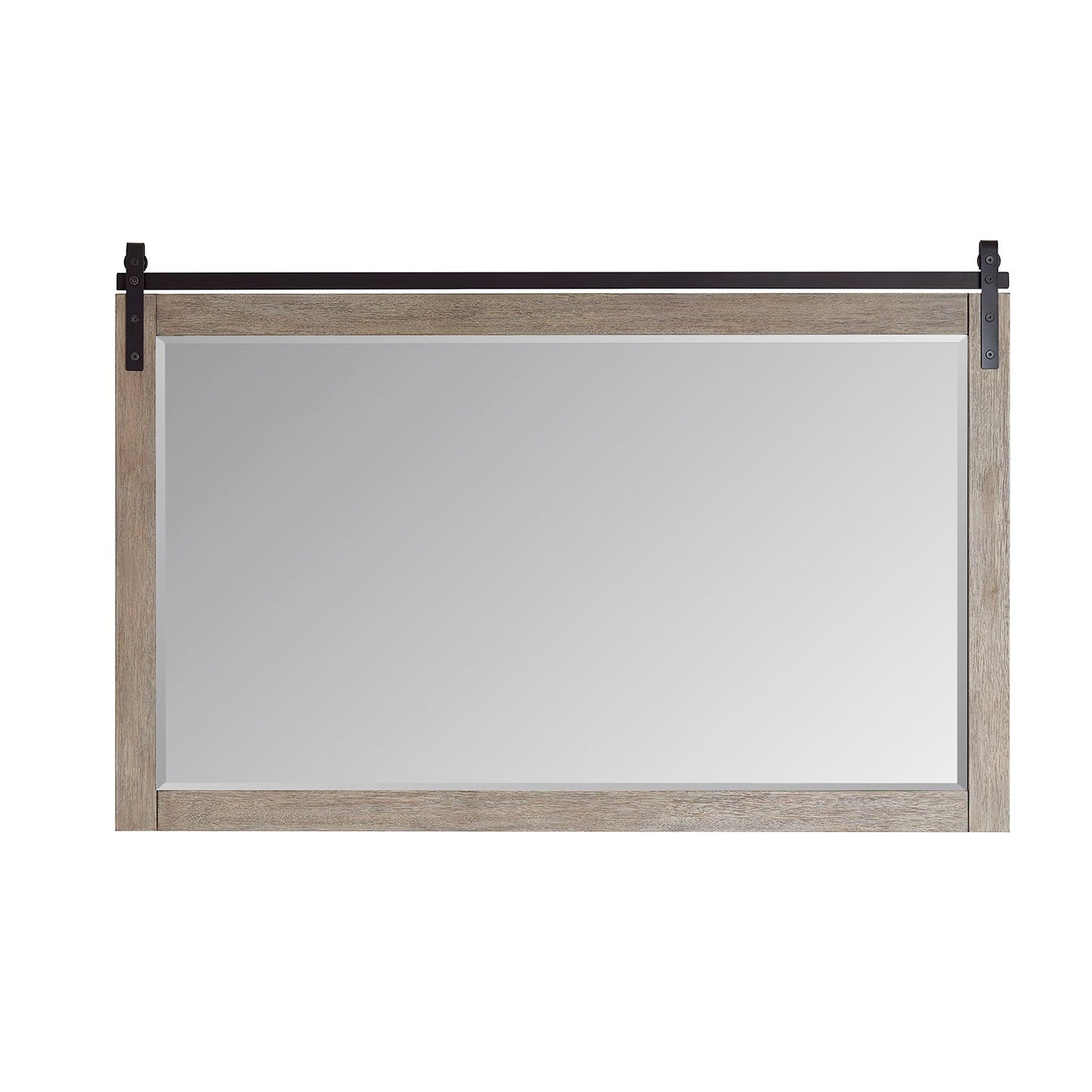Cortes 60" Rectangular Bathroom Vanity Barndoor Wall Mount Mirror in Grey