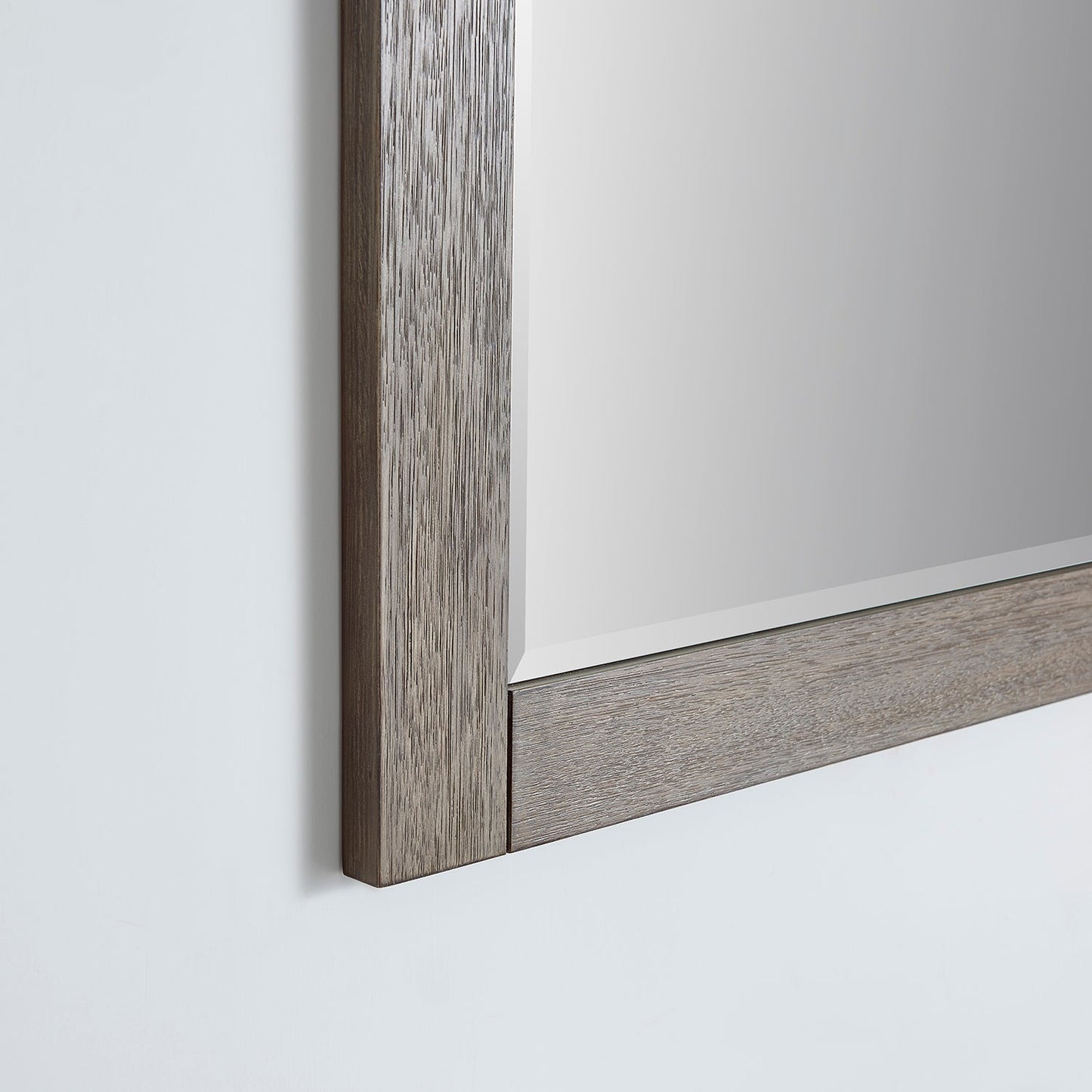 Cortes 60" Rectangular Bathroom Vanity Barndoor Wall Mount Mirror in Grey