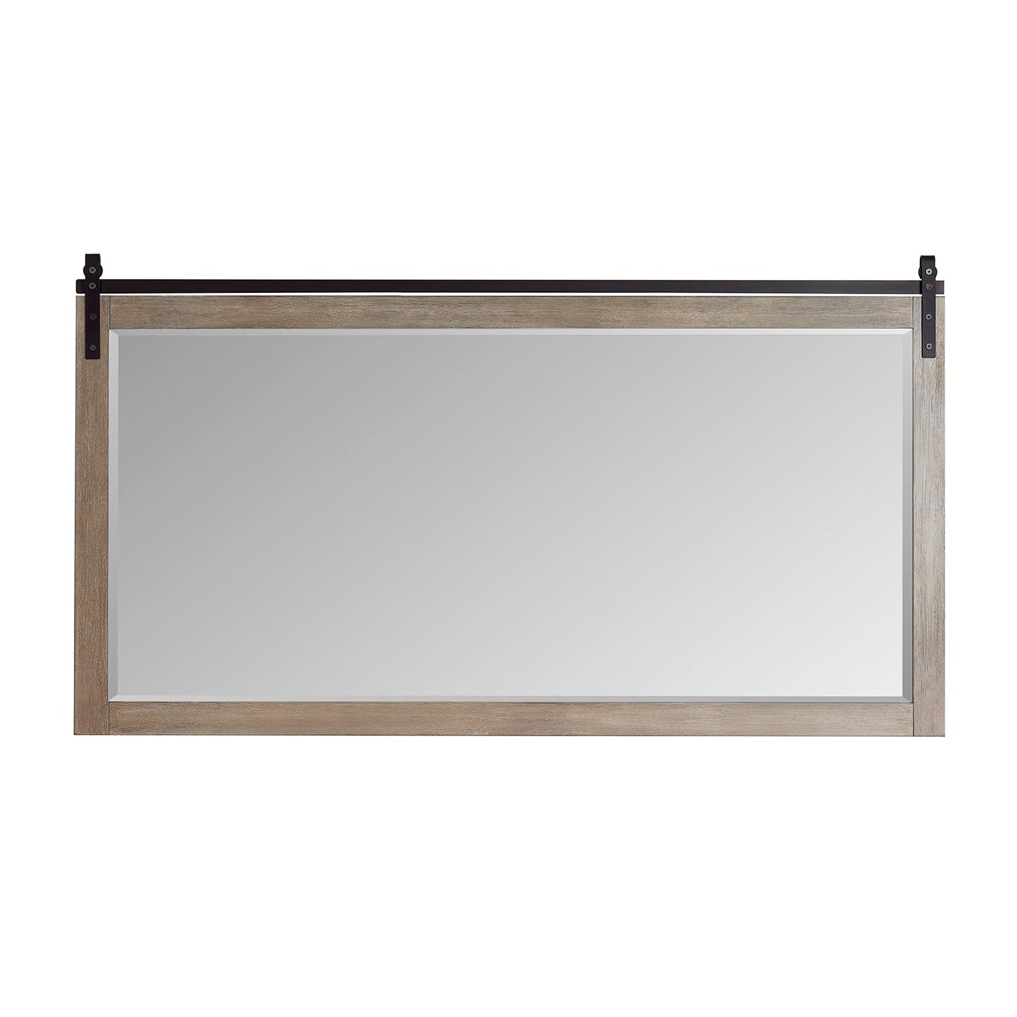 Cortes 72" Rectangular Bathroom Vanity Barndoor Wall Mount Mirror in Grey