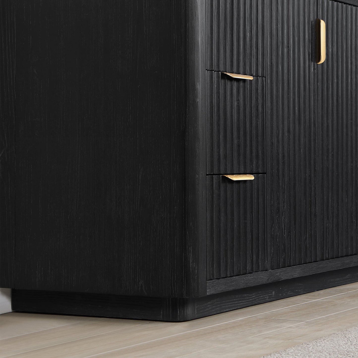 Cádiz 60" Free-standing Single Bathroom Vanity in Fir Wood Black