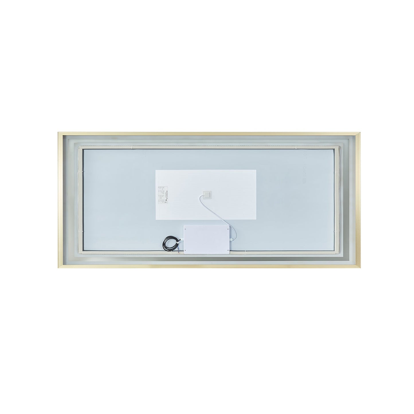 Teruel 72" Rectangular Aluminum Framed LED Wall Mount Bathroom Vanity Mirror in Gold