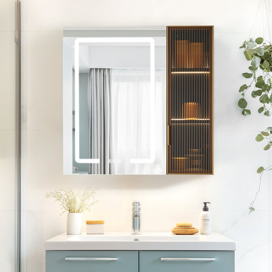 Cervia 30" W x 29.5" H Rectangular Medicine Cabinet with Aluminum Frameless LED Mirror