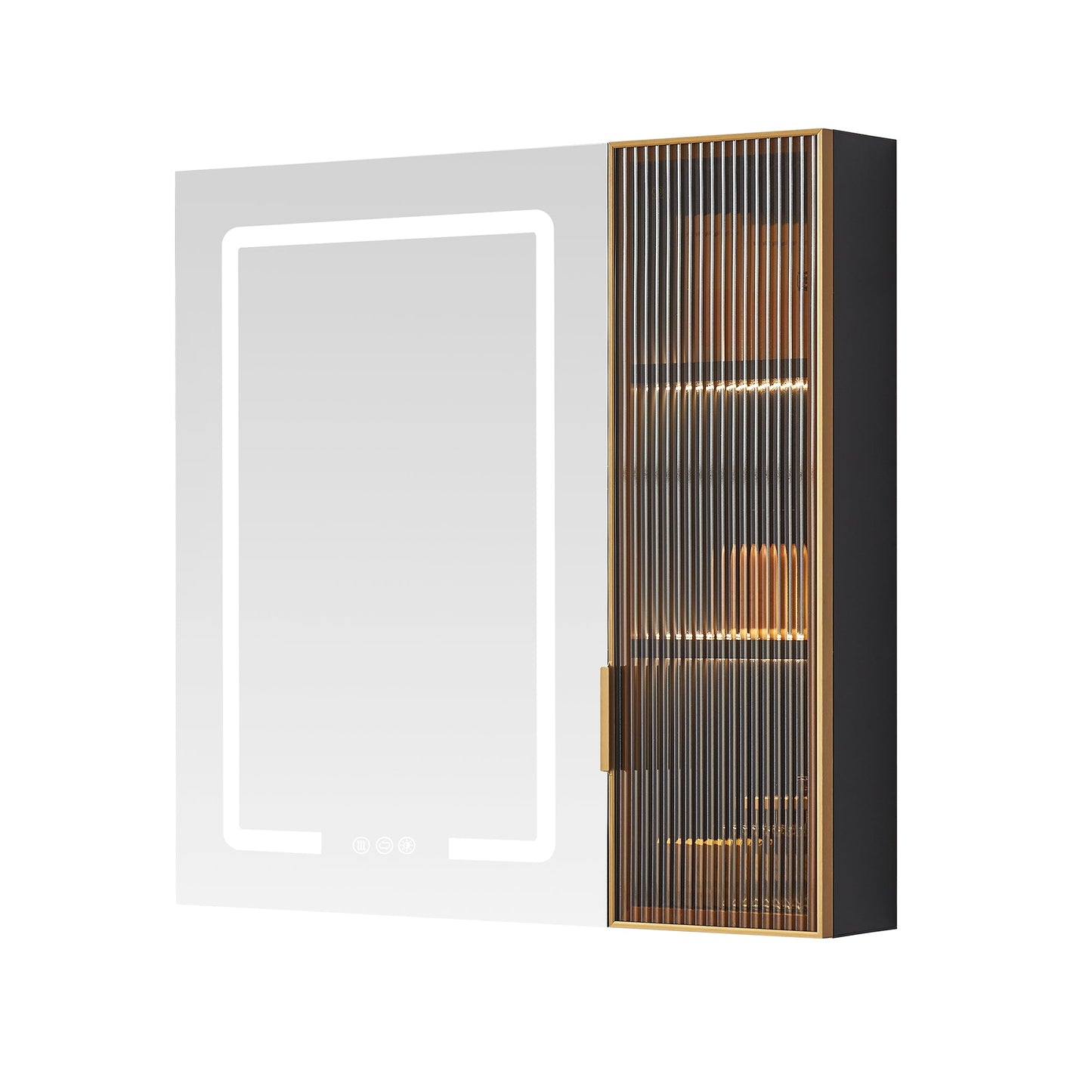 Cervia 30" W x 29.5" H Rectangular Medicine Cabinet with Aluminum Frameless LED Mirror