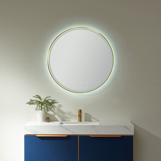 Campobasso 32" Round LED Lighted Accent Bathroom/Vanity Wall Mirror