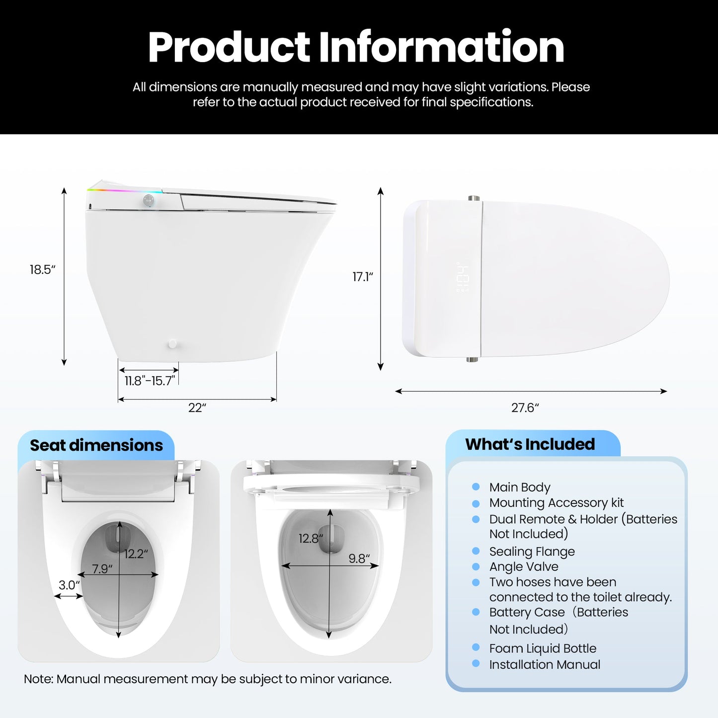 Zarautz Elongated  Smart Bidet Toilet ULTRA Version