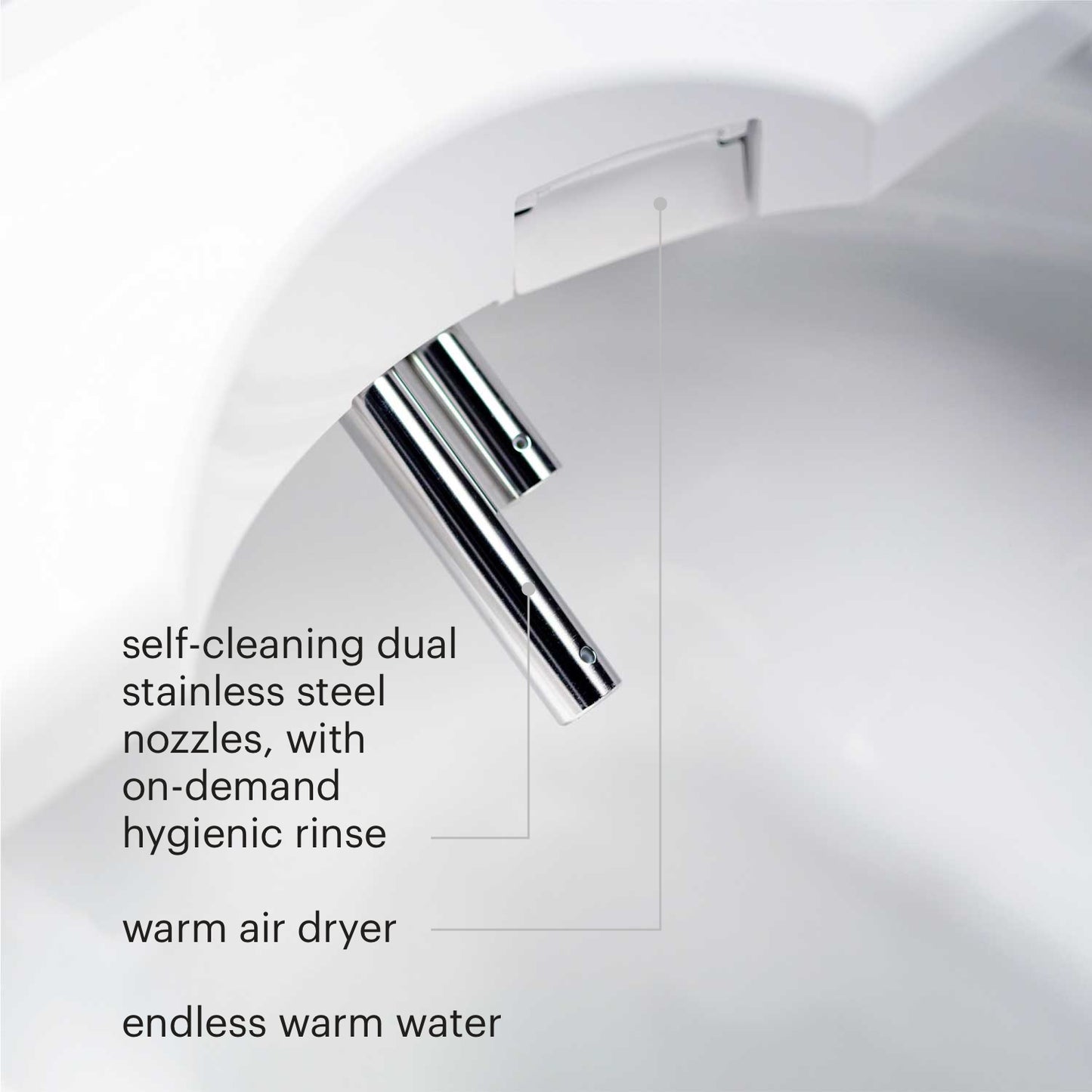 Brondell Swash 1400 Luxury Bidet Toilet Seat with Remote Control