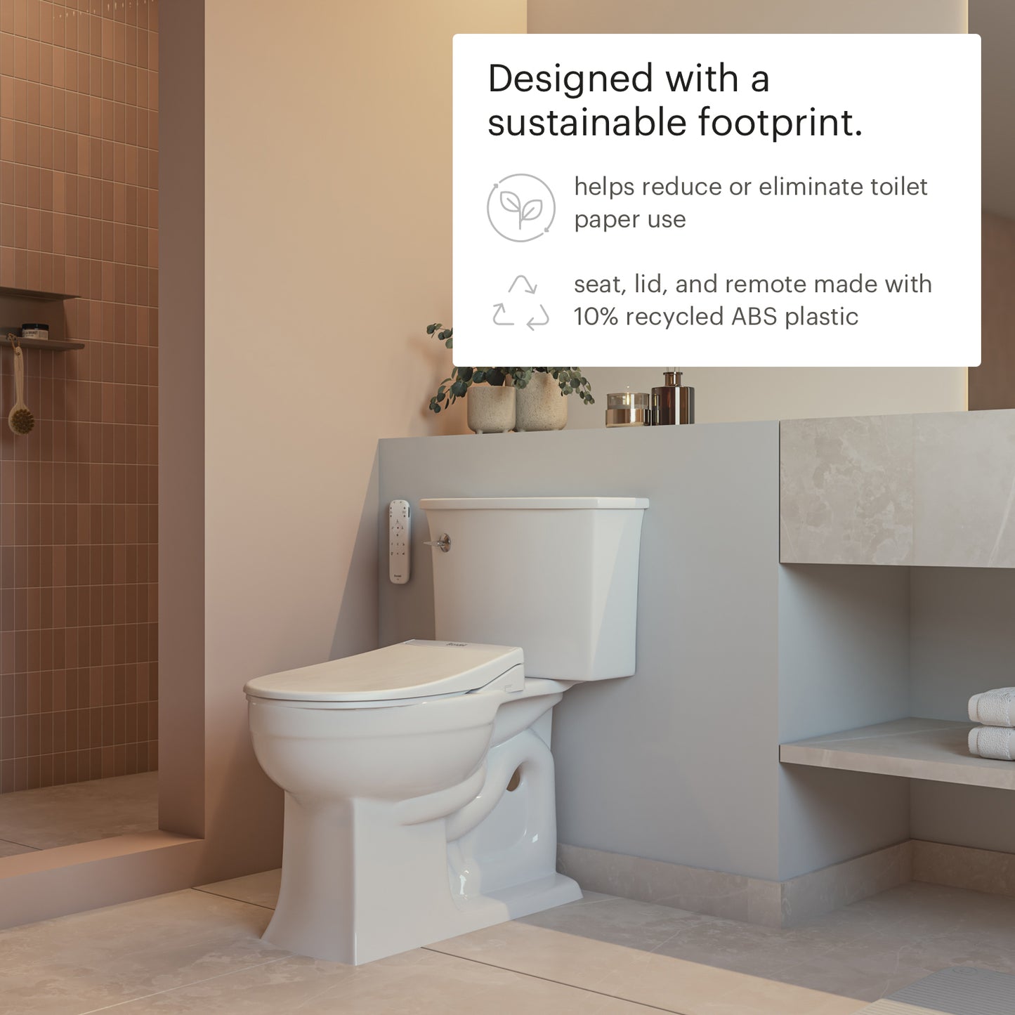 Swash Eco Thinline T66 | Luxury Bidet Toilet Seat with Remote Control, Elongated