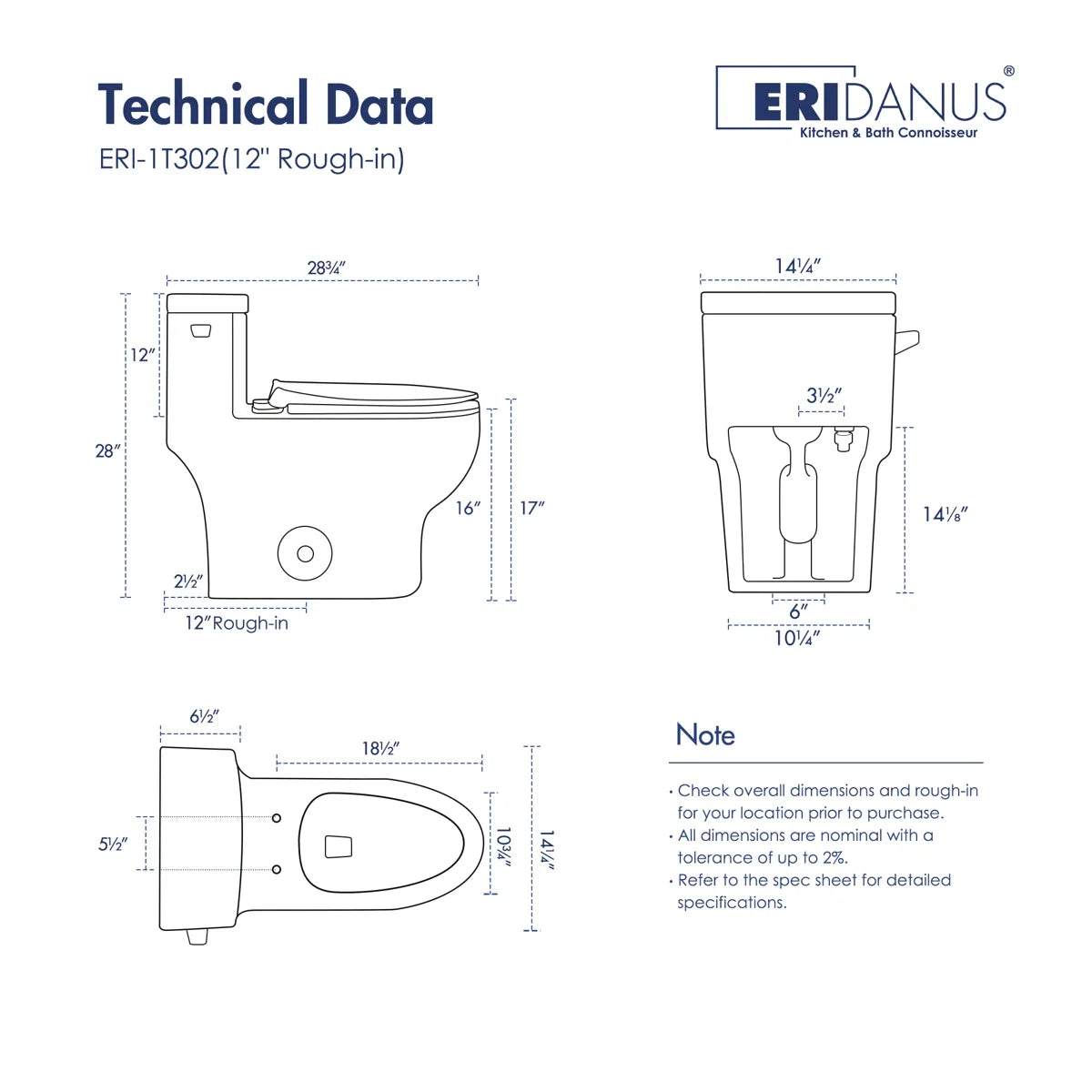 Salerno Elongated One-Piece Toilet – Side or Top Flush Button