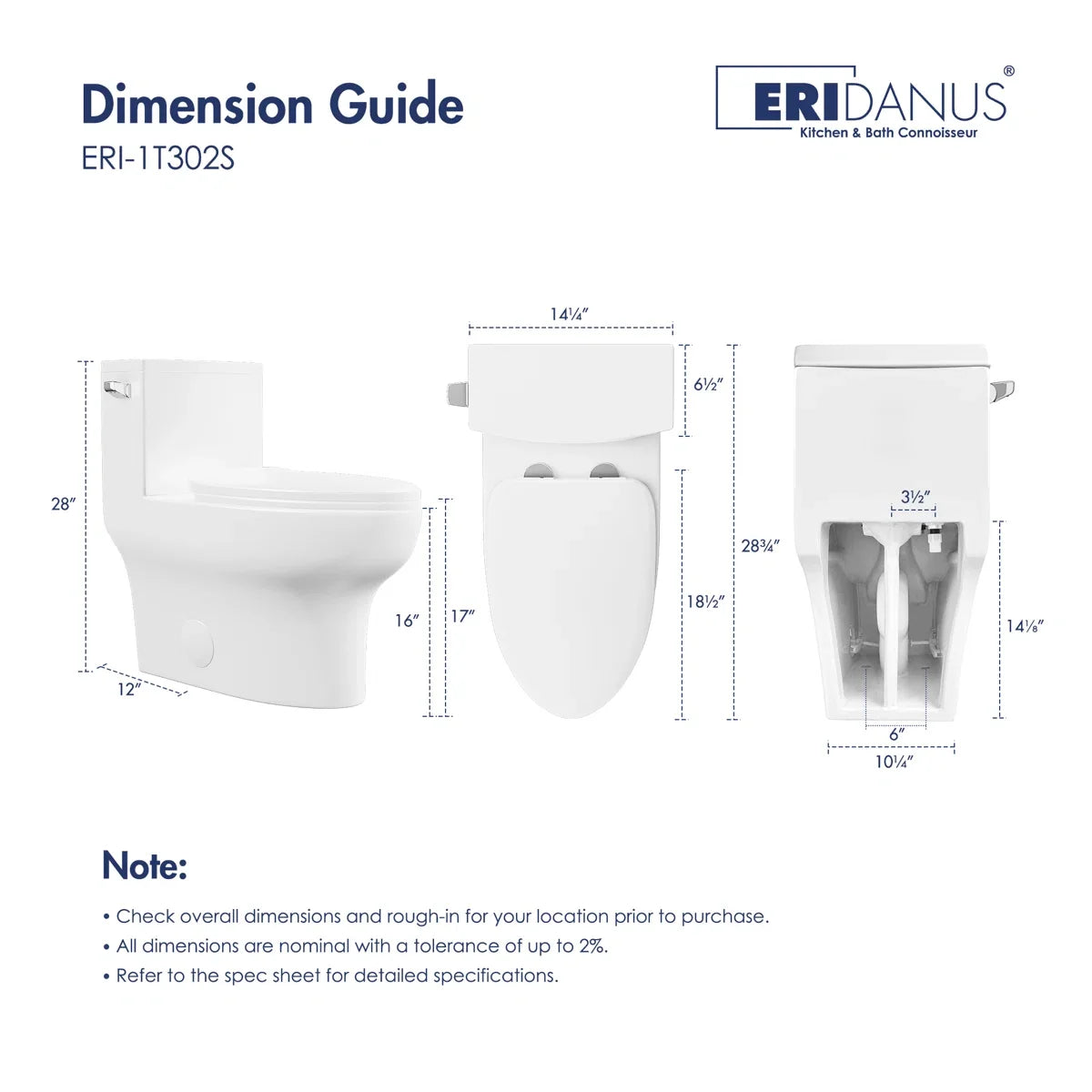 Salerno Elongated One-Piece Toilet – Side or Top Flush Button