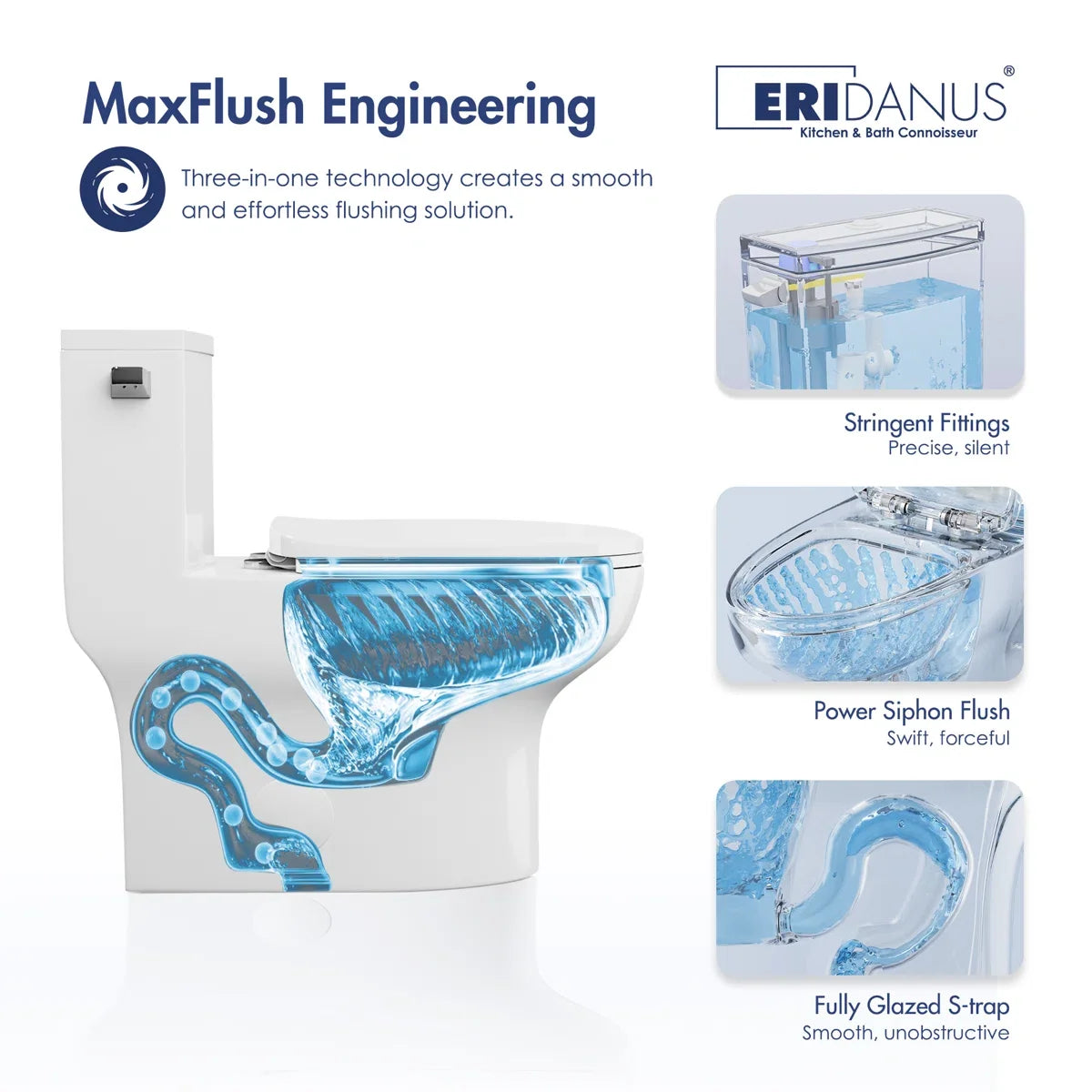 Salerno Elongated One-Piece Toilet – Side or Top Flush Button