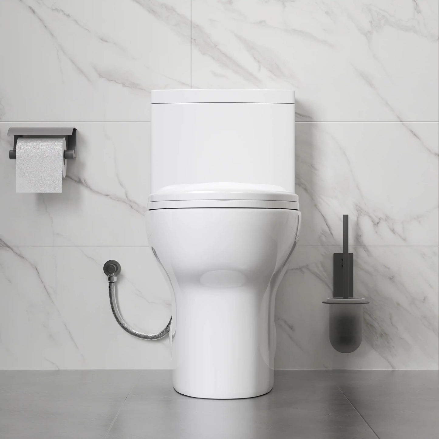 Salerno Elongated One-Piece Toilet – Side or Top Flush Button