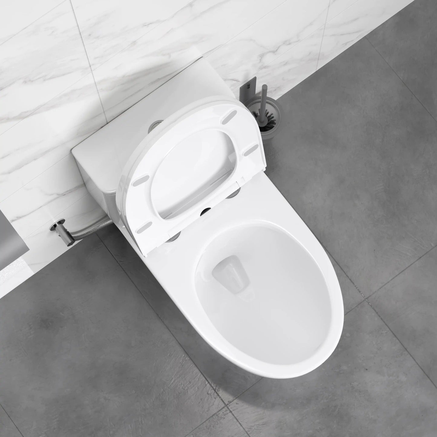 Tucson One-Piece Standard Height Compact Elongated Toilet, 1.1/1.6 GPF Dual Flush