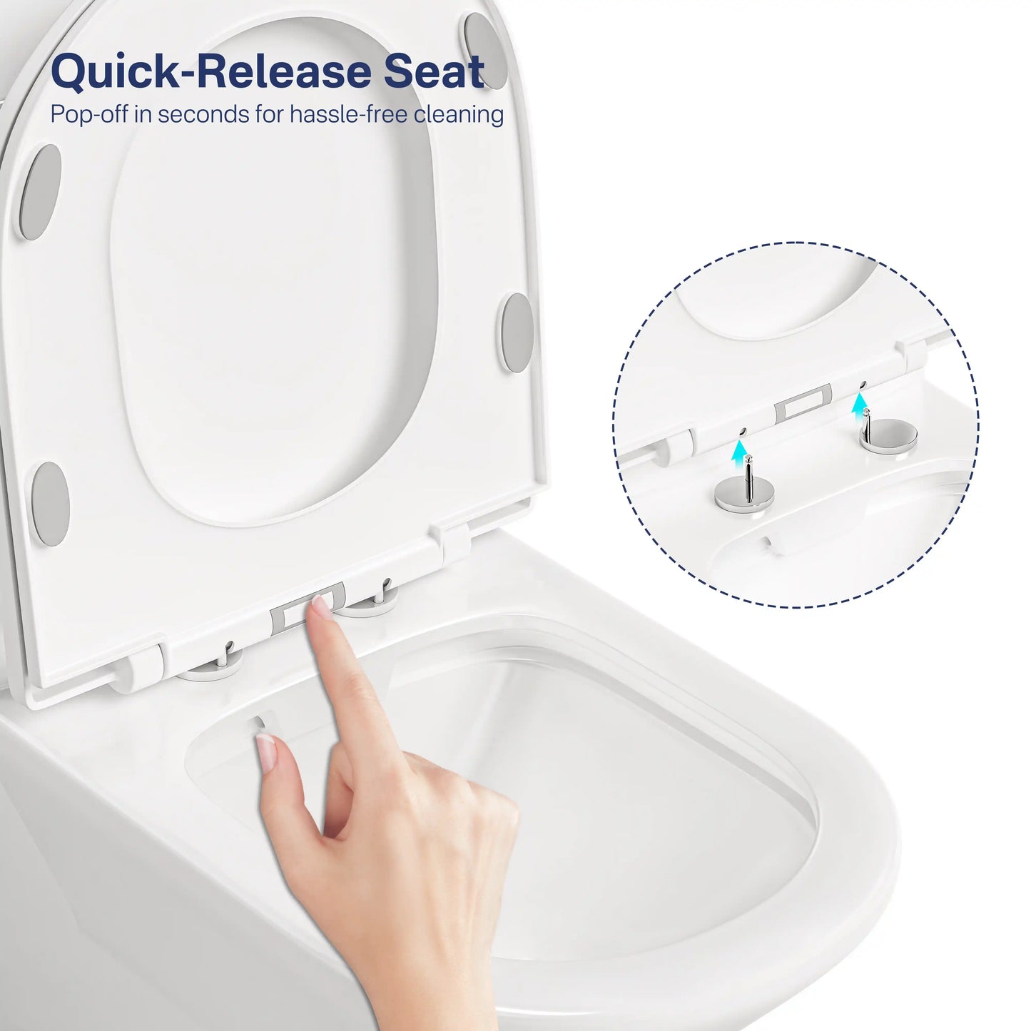 Naples 25" Depth Compact Elongated One-Piece Toilet, Dual Flush, Chair Height