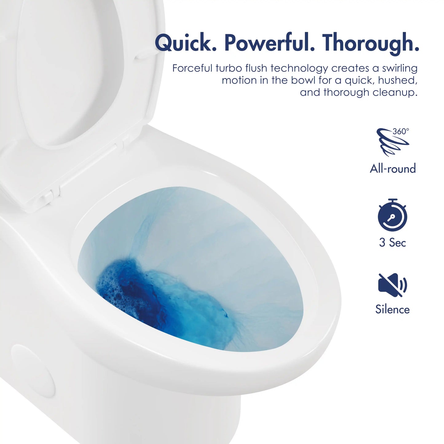 Dublin 1.1/1.6 GPF Elongated Chair Height One-Piece Toilet, Floor Mounted