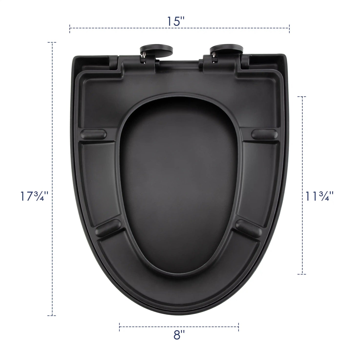 Turner 1.1/1.6 GPF Dual Flush Elongated One-Piece Toilet, Chair Height, White / Matte Black