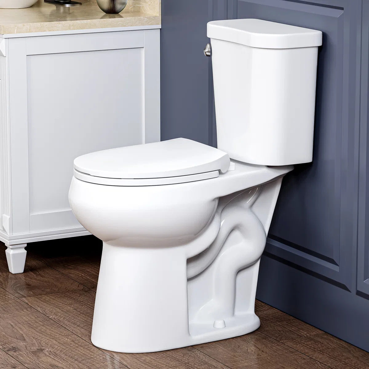 Dayton Round 18.9" Chair Height Two-Piece Toilet, 1.28 GPF Single Flush, Soft-Close Seat