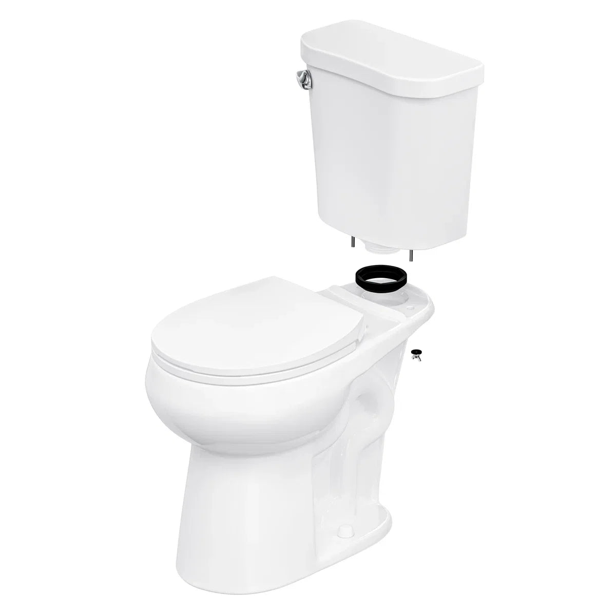 Dayton Round 18.9" Chair Height Two-Piece Toilet, 1.28 GPF Single Flush, Soft-Close Seat