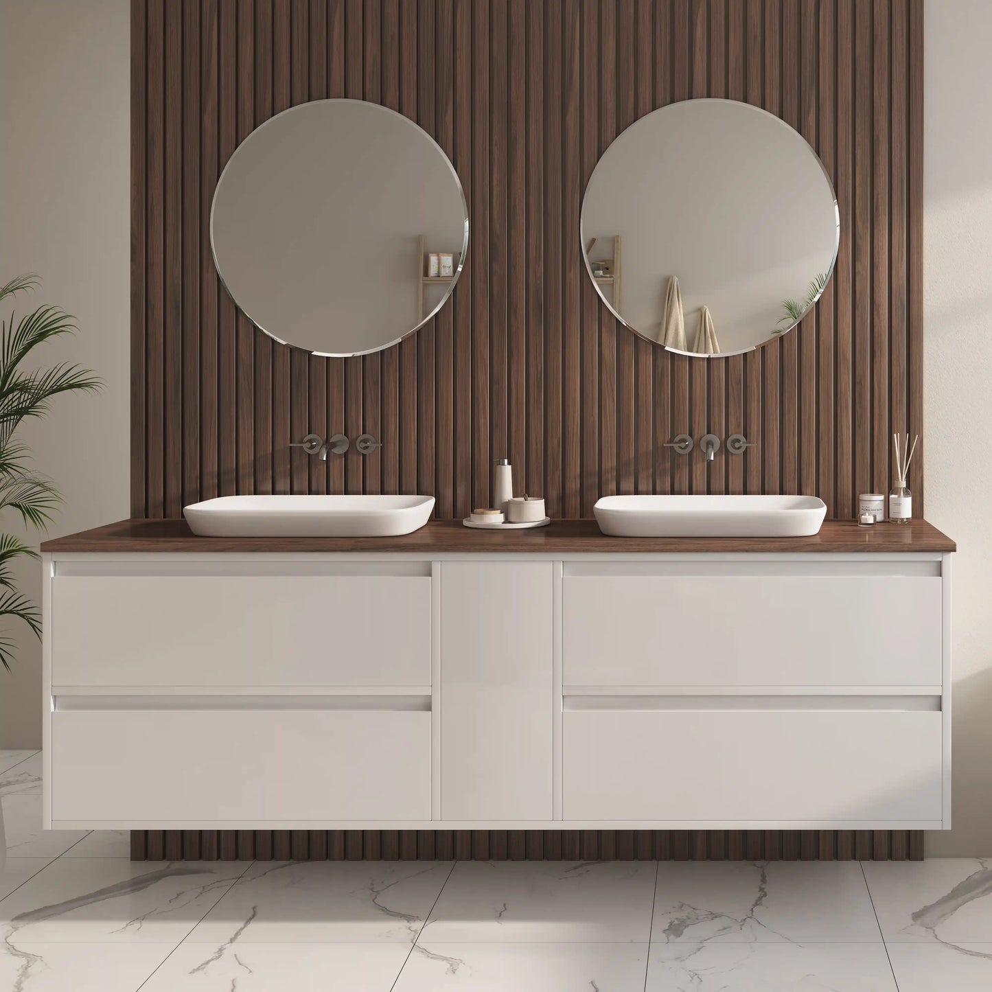Salerno 21" x 13" Rectangular Semi-Recessed Vitreous China Vessel Bathroom Sink in White