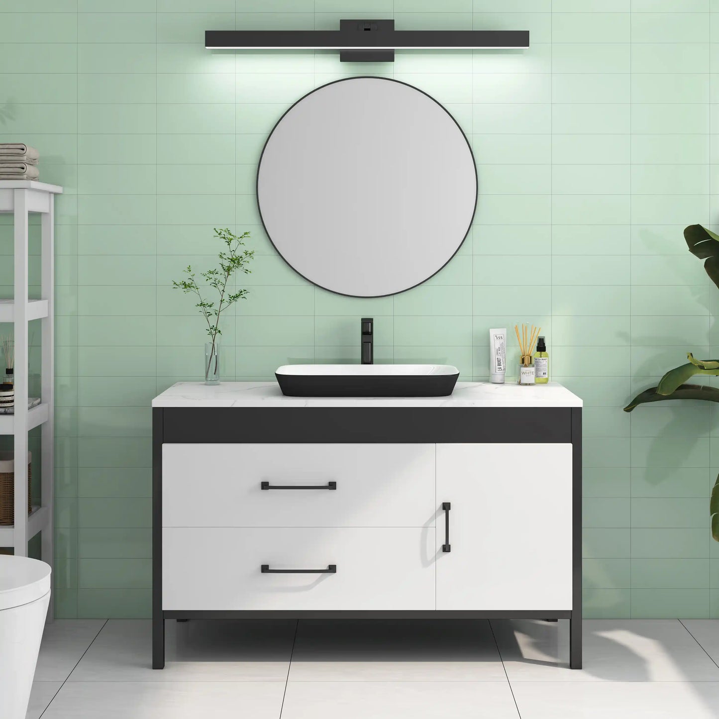 Salerno 21" x 13" Rectangular Semi-Recessed Vitreous China Vessel Bathroom Sink in White